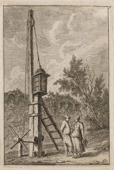 Devětá deska z večerů v Římě, 1763-64 od Hubert Robert