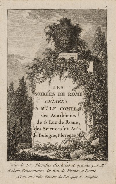 Deska jedna z Večerů v Římě od Hubert Robert