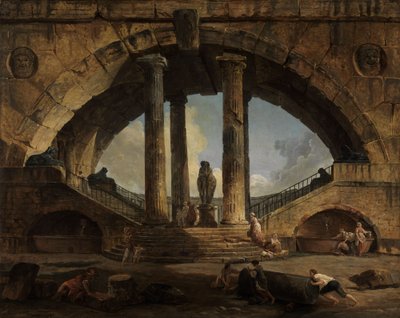 Římská fantastická veduta od Hubert Robert