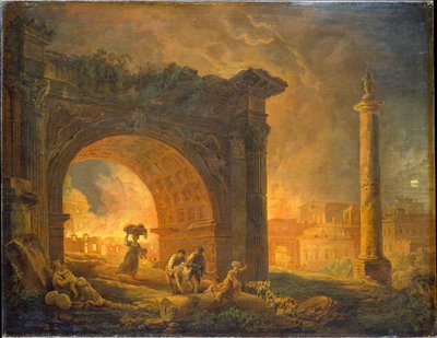 Římské ruiny od Hubert Robert