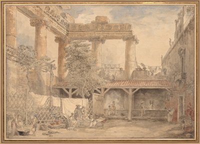 Římské ruiny, Villa Pamfili, 1774. od Hubert Robert