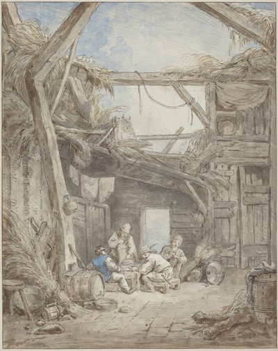 Zpustlý statek od Hubert Robert