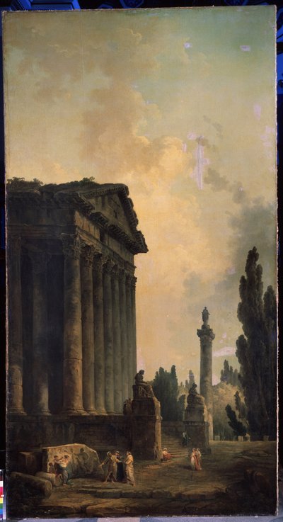 Ruiny. Obraz Hubert Robert (1733-1808), olej na plátně od Hubert Robert