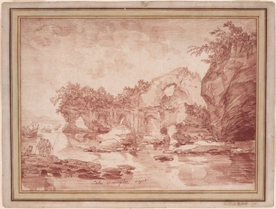 Ruiny u moře poblíž Neapole: „Scola di Virgilio“ od Hubert Robert