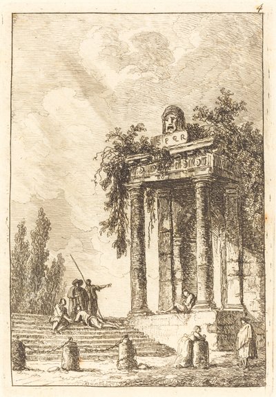 Kroky ke čtyřem orientačním bodům od Hubert Robert