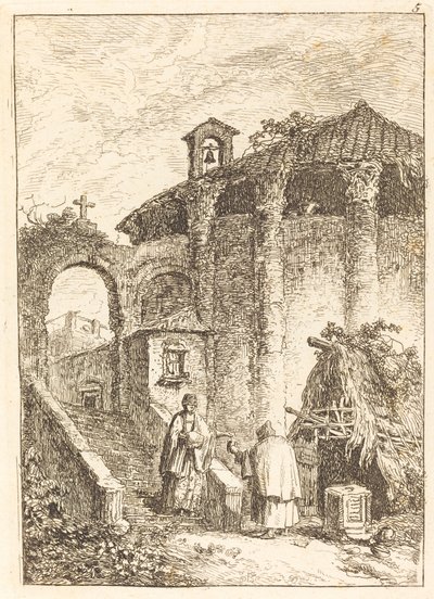 Starověký chrám od Hubert Robert