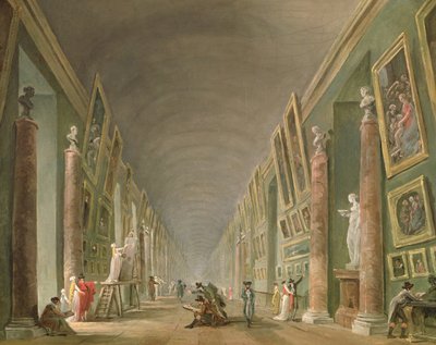 Velká galerie v Louvru v letech 1801 až 1805 (olej na plátně) od Hubert Robert