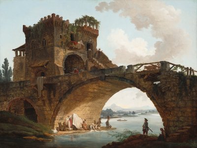 Ponte Salario, kolem roku 1775 od Hubert Robert