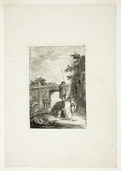 Triumfální oblouk, deska osm z Večerů v Římě od Hubert Robert
