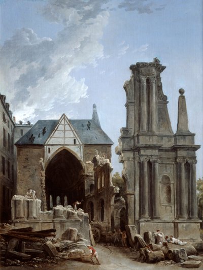 Demolice kostela Feuillants, 1805 od Hubert Robert