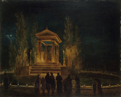 Dočasné mauzoleum Jean-Jacques Rousseau, cca 1794. od Hubert Robert