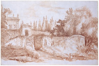 Pohled do zahrad vily Mattei od Hubert Robert