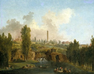 Pohled na park Méréville, c.1790 od Hubert Robert