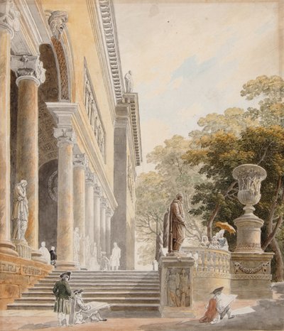 Pohled na vilu Medici od Hubert Robert