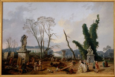 Pohled na Tapis Vert ve Versailles v (malba na plátně) od Hubert Robert