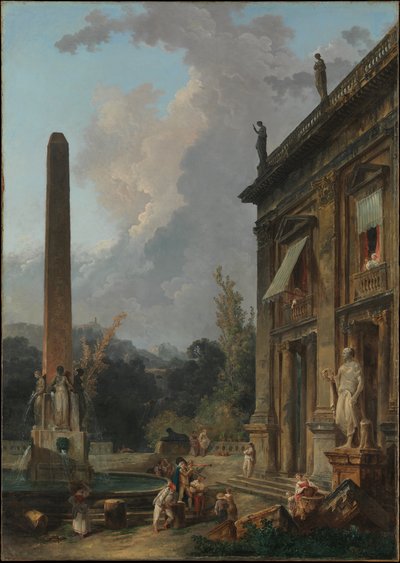 Potulní minstreli od Hubert Robert