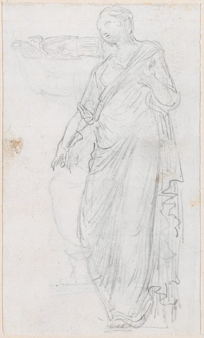 Žena v Toze [verso] od Hubert Robert