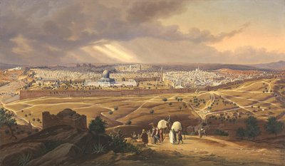 Pohled na Jeruzalém, 1847 od Hubert Sattler