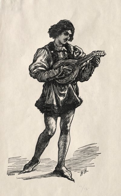 Trubadúr. od Hubert von Herkomer