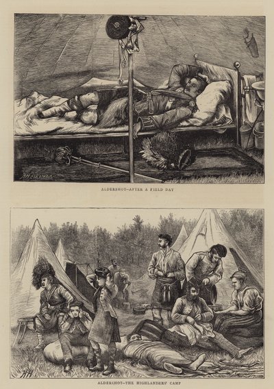 Aldershot, tábor horalů od Hubert von Herkomer