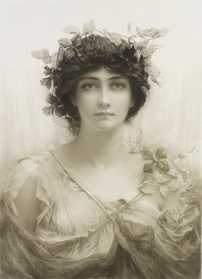 Clematis (rytí smíšenou metodou) od Hubert von Herkomer