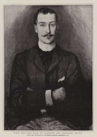 H R H zesnulý vévoda z Clarence a Avondale, KG, KP od Hubert von Herkomer