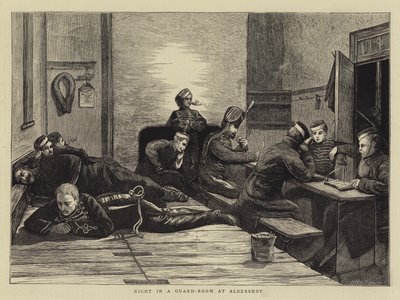 Noc ve strážnici v Aldershot od Hubert von Herkomer
