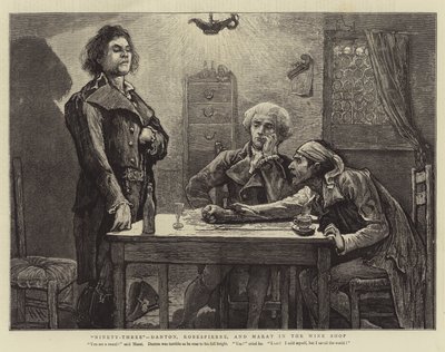 Devadesát tři, Danton, Robespierre a Marat ve vinotéce od Hubert von Herkomer