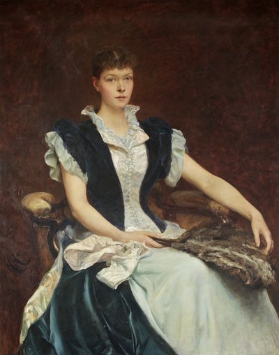 Portrét paní Walter Derham od Hubert von Herkomer