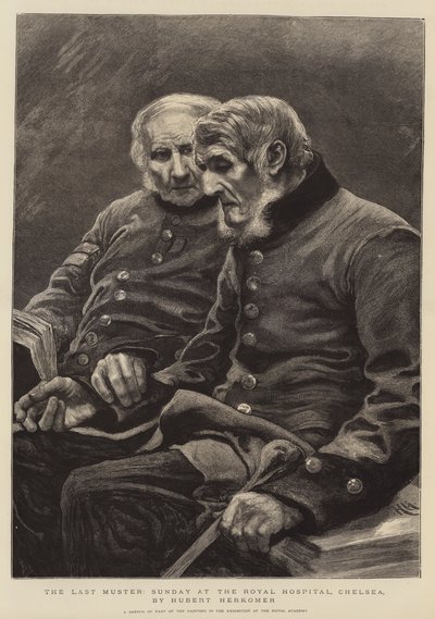 The Last Muster, neděle v Royal Hospital, Chelsea od Hubert von Herkomer