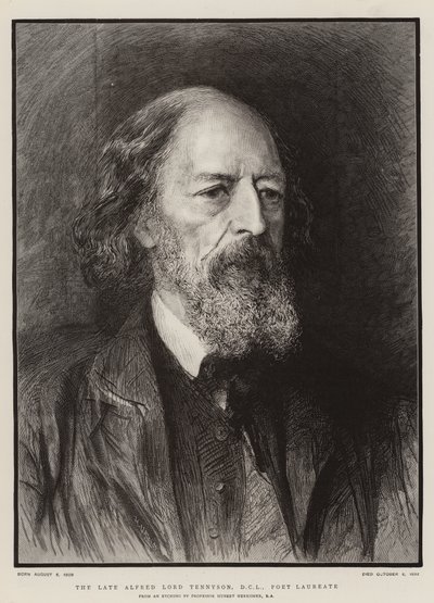 Zesnulý Alfred Lord Tennyson, DCL, laureát básníka od Hubert von Herkomer