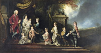 John 2. hrabě z Egmontu (1711-1770) a jeho rodina, kolem roku 1770 od Hugh Barron