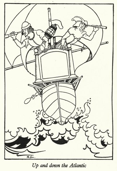 Nahoru a dolů po Atlantiku (litho) od Hugh Chesterman