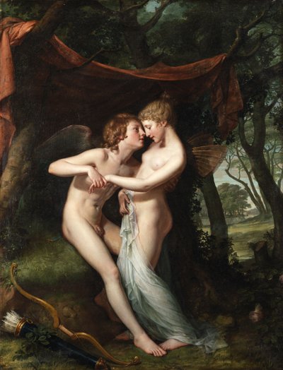 Italsky: Amor a Psyché ve svatební síni Amor a Psyché ve svatební síni od Hugh Douglas Hamilton