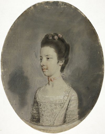 Portrét Busta dámy od Hugh Douglas Hamilton