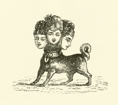 Žena Cerberus (rytina) od Hugh Rowley