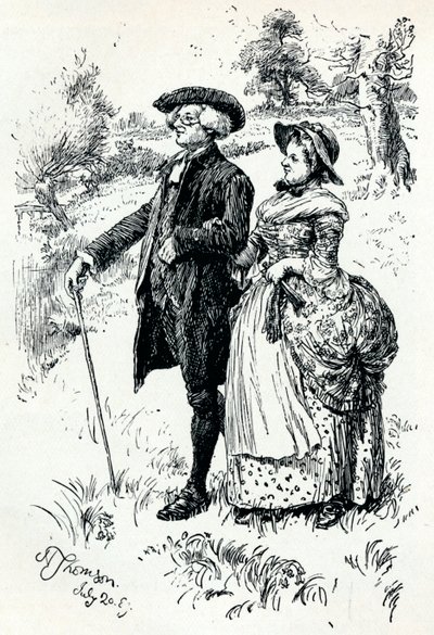 Ilustrace z The Vicar of Wakefield, 1889, 1907 od Hugh Thomson