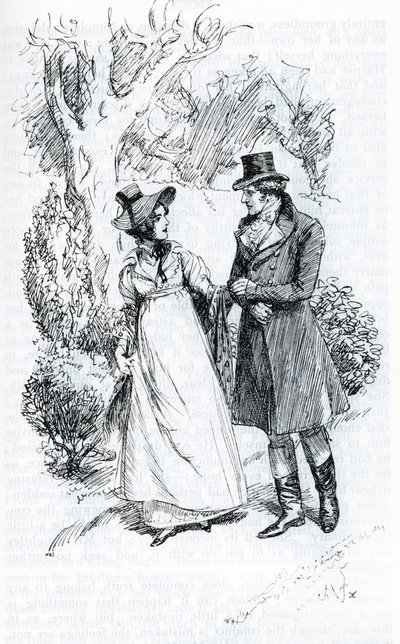 "Emma a pan Knightley" (ilustrace) od Hugh Thomson