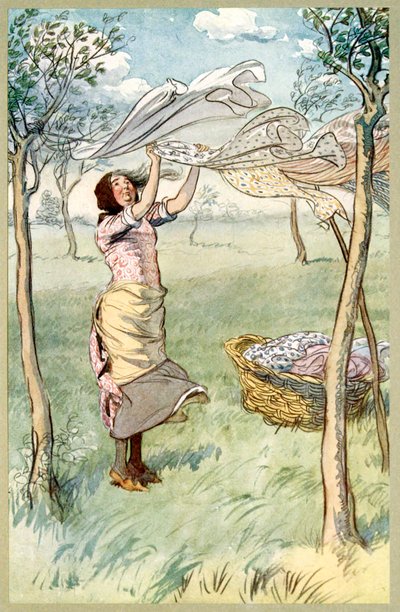Peru, ždímám .. A dělám to všechno sám, z hospody Veselé paničky z Windsoru. 1910. od Hugh Thomson