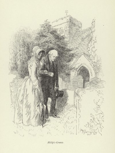 Ilustrace pro Amose Bartona od George Eliota od Hugh Thomson
