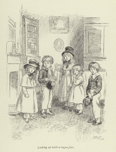 Ilustrace pro Amose Bartona od George Eliota od Hugh Thomson