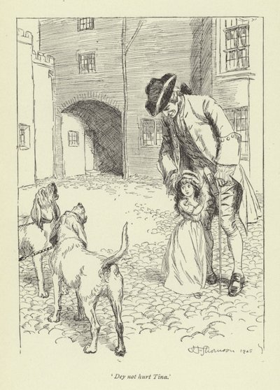 Ilustrace k filmu Příběh lásky pana Gilfila od George Eliotové od Hugh Thomson