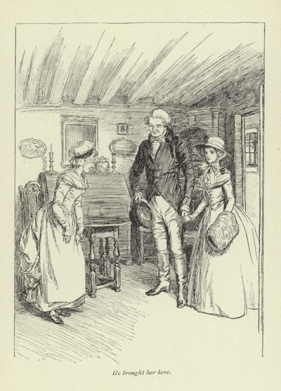 Ilustrace k filmu Příběh lásky pana Gilfila od George Eliotové od Hugh Thomson