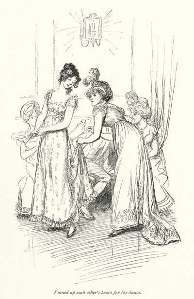 Ilustrace pro Northanger Abbey od Jane Austen (litho) od Hugh Thomson
