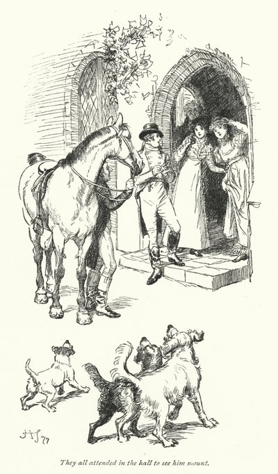 Ilustrace pro Northanger Abbey od Jane Austen (litho) od Hugh Thomson