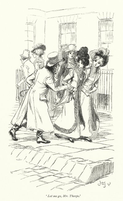 Ilustrace pro Northanger Abbey od Jane Austen (litho) od Hugh Thomson