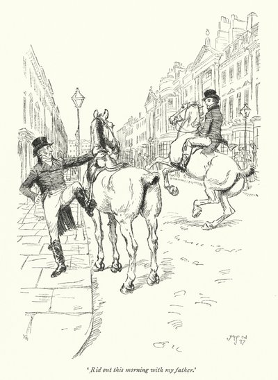 Ilustrace pro Northanger Abbey od Jane Austen (litho) od Hugh Thomson
