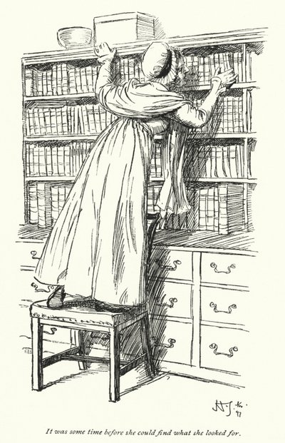 Ilustrace pro Northanger Abbey od Jane Austen (litho) od Hugh Thomson
