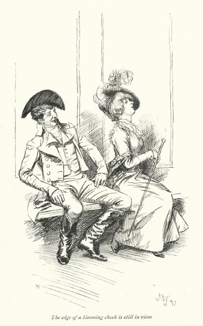 Ilustrace pro Northanger Abbey od Jane Austen (litho) od Hugh Thomson