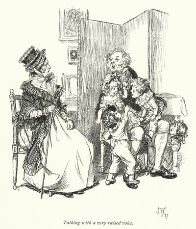 Ilustrace k přesvědčování od Jane Austenové (litho) od Hugh Thomson
